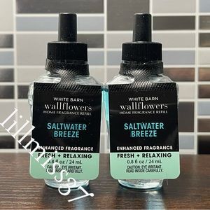 2X SALTWATER BREEZE Bath & Body Works Wallflower Refill Bulb Bundle